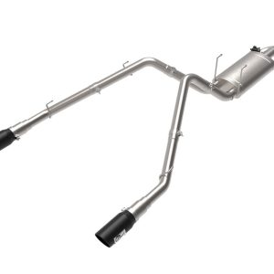 aFe Power Exhaust System Kit, Gemini Xv Cat-Back System, Stainless Steel, With Muffler, 3 Inch Pipe Diameter – 49-32083-B