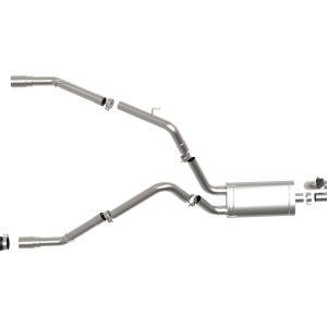 aFe Power Exhaust System Kit, Gemini Xv Cat-Back System, Stainless Steel, With Muffler, 3 Inch Pipe Diameter – 49-32083-B
