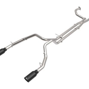 aFe Power Exhaust System Kit, Vulcan Cat-Back System, Stainless Steel, With Muffler, 3 Inch to 3-1/2 Inch Pipe Diameter – 49-32084-B