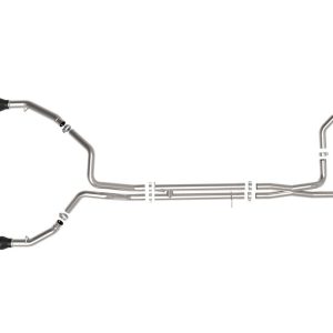 aFe Power Exhaust System Kit, Vulcan Cat-Back System, Stainless Steel, With Muffler, 3 Inch to 3-1/2 Inch Pipe Diameter – 49-32084-B