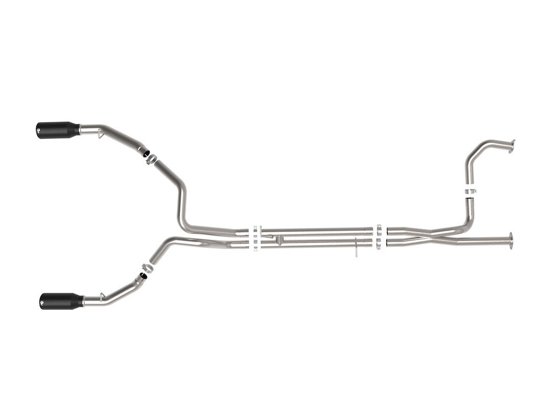 aFe Power Exhaust System Kit, Vulcan Cat-Back System, Stainless Steel, With Muffler, 3 Inch to 3-1/2 Inch Pipe Diameter – 49-32084-B
