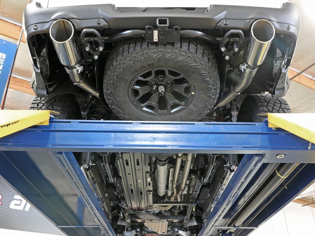 aFe Power Exhaust System Kit, Vulcan Cat-Back System, Stainless Steel, With Muffler, 3 Inch to 3-1/2 Inch Pipe Diameter – 49-32084-B