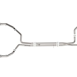 aFe Power Exhaust System Kit, Vulcan Cat-Back System, Stainless Steel, With Muffler, 3 Inch to 3-1/2 Inch Pipe Diameter – 49-32084-P