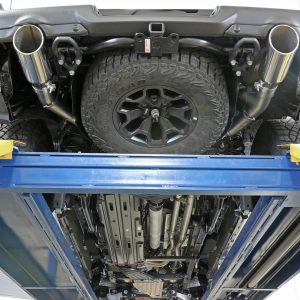 aFe Power Exhaust System Kit, Vulcan Cat-Back System, Stainless Steel, With Muffler, 3 Inch to 3-1/2 Inch Pipe Diameter – 49-32084-P