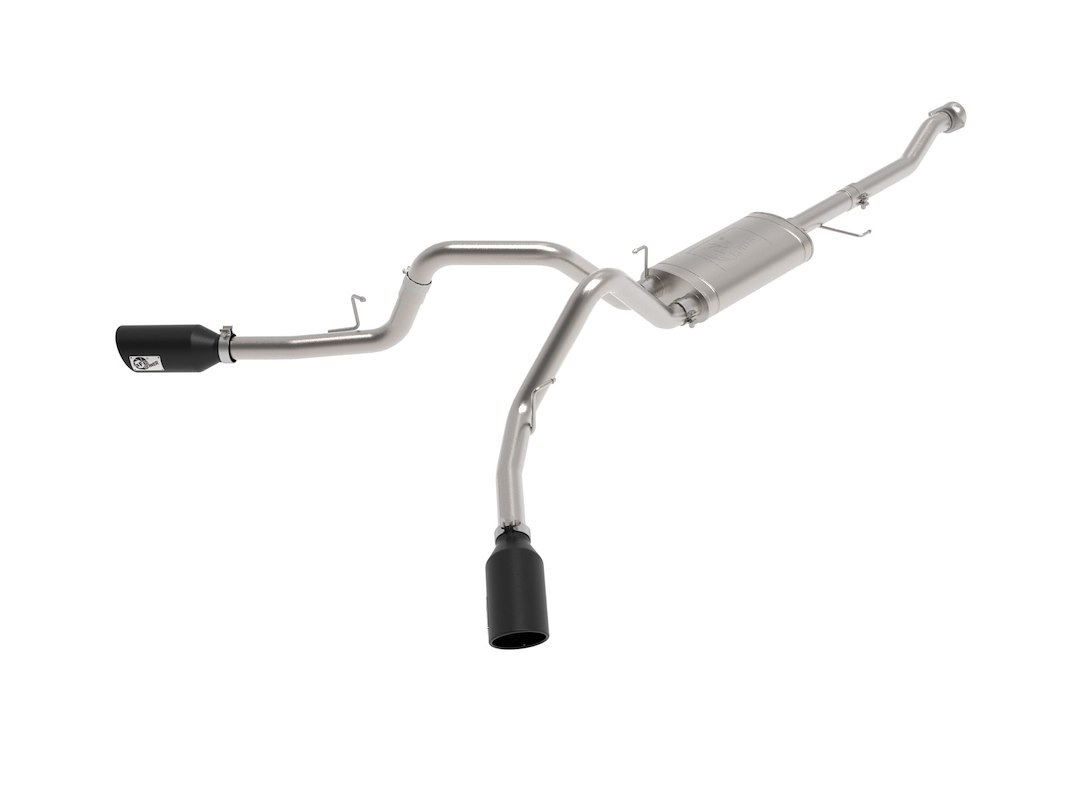aFe Power Exhaust System Kit, Vulcan Cat-Back System, Stainless Steel, With Muffler, 3 Inch Pipe Diameter, Single Exhaust with Dual Exit – 49-33126-B