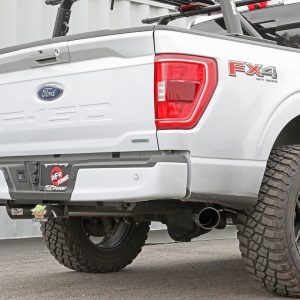aFe Power Exhaust System Kit, Vulcan Cat-Back System, Stainless Steel, With Muffler, 3 Inch Pipe Diameter, Single Exhaust with Dual Exit – 49-33126-B