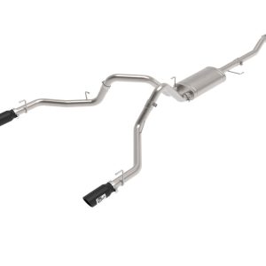 aFe Power Exhaust System Kit, Vulcan Cat-Back System, Stainless Steel, With Muffler, 3 Inch Pipe Diameter – 49-33127-B