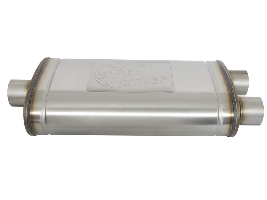 aFe Power Exhaust System Kit, Vulcan Cat-Back System, Stainless Steel, With Muffler, 3 Inch Pipe Diameter, Single Exhaust with Dual Exit – 49-33127-P