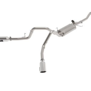 aFe Power Exhaust System Kit, Gemini Xv Cat-Back System, Stainless Steel, With Muffler, 3 Inch Pipe Diameter – 49-33129-P