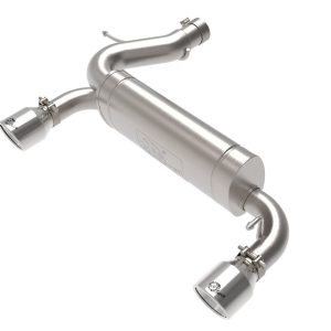 aFe Power Exhaust System Kit, Vulcan Axle-Back System, Stainless Steel, With Muffler, 3 Inch to 2-1/2 Inch Pipe Diameter – 49-33137-P