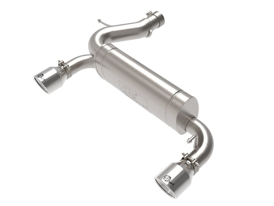 aFe Power Exhaust System Kit, Vulcan Axle-Back System, Stainless Steel, With Muffler, 3 Inch to 2-1/2 Inch Pipe Diameter – 49-33137-P