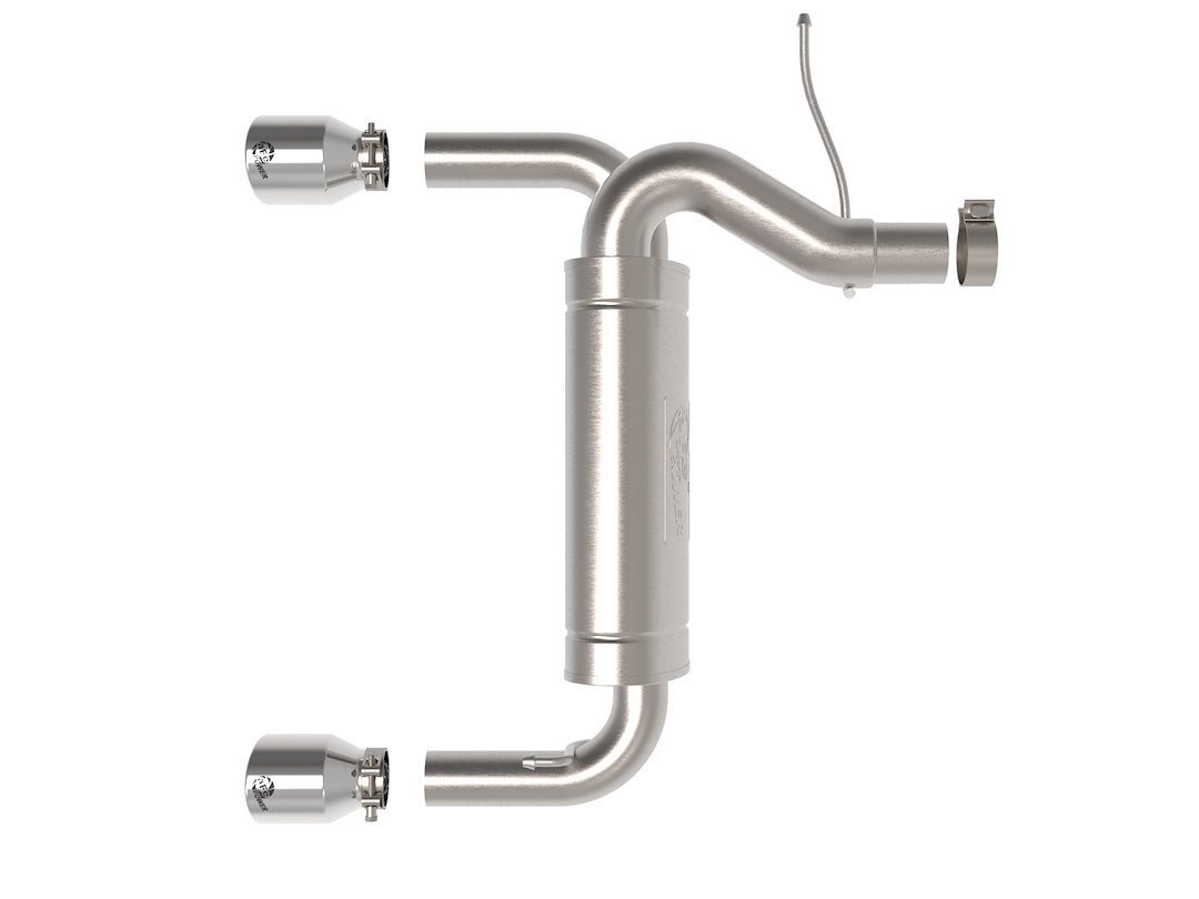 aFe Power Exhaust System Kit, Vulcan Axle-Back System, Stainless Steel, With Muffler, 3 Inch to 2-1/2 Inch Pipe Diameter – 49-33137-P