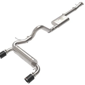 aFe Power Exhaust System Kit, Vulcan Cat-Back System, Stainless Steel, With Muffler, 3 Inch to 2-1/2 Inch Pipe Diameter – 49-33138-C