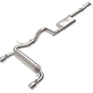 aFe Power Exhaust System Kit, Vulcan Cat-Back System, Stainless Steel, With Muffler, 3 Inch to 2-1/2 Inch Pipe Diameter – 49-33138-P