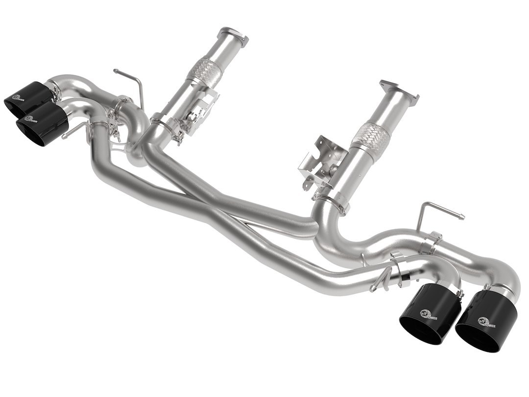 aFe Power Exhaust System Kit, Mach Force Xp Cat Back System, Stainless Steel, Without Muffler, 3 Inch to 2-1/2 Inch Diameter Pipe – 49-34127NM-B