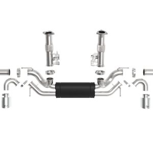 aFe Power Exhaust System Kit, Mach Force Xp Cat Back System, Stainless Steel, With Muffler, 3 Inch to 2-1/2 Inch Diameter Pipe – 49-34127-P
