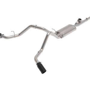 aFe Power Exhaust System Kit, Gemini Xv Cat-Back System, Stainless Steel, With Muffler, 3 Inch Pipe Diameter – 49-34131-B