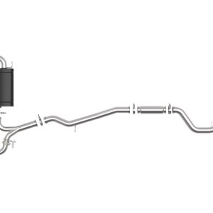aFe Power Exhaust System Kit, Takeda Cat Back System, 304 Stainless Steel, With Muffler, 3 Inch to Dual 2-1/2 Inch Pipe Diameter – 49-36043-C