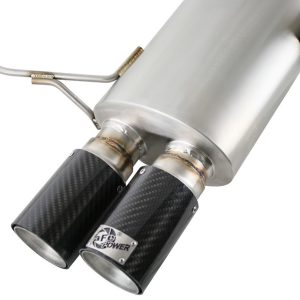 aFe Power Exhaust System Kit, Mach Force Xp Cat Back System, Stainless Steel, With Dual Mufflers, 2-1/2 Inch Pipe Diameter – 49-36311-C