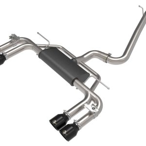 aFe Power Exhaust System Kit, Mach Force Xp Cat Back System, Stainless Steel, With Muffler, 3 Inch to 2-1/2 Inch Pipe Diameter – 49-36442-B