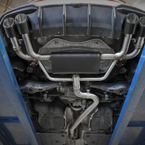 aFe Power Exhaust System Kit, Mach Force Xp Cat Back System, Stainless Steel, With Muffler, 3 Inch to 2-1/2 Inch Pipe Diameter – 49-36442-B