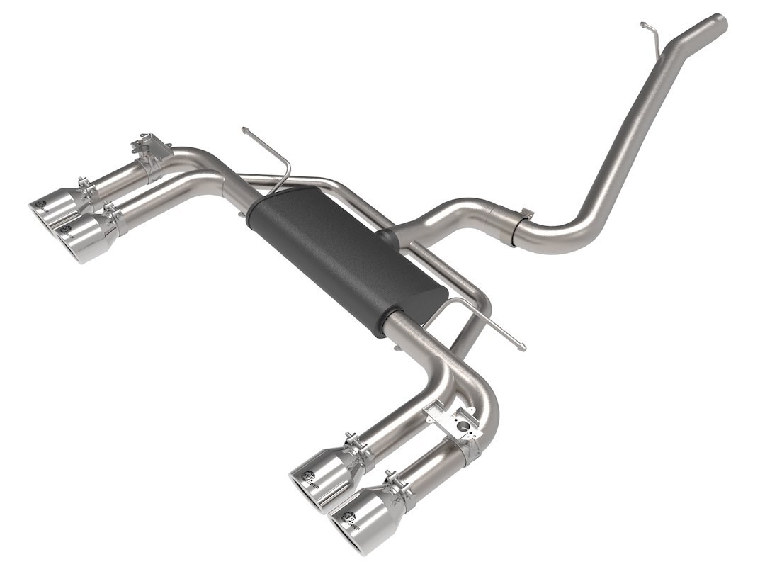 aFe Power Exhaust System Kit, Mach Force Xp Cat Back System, Stainless Steel, With Muffler, 3 Inch to 2-1/2 Inch Pipe Diameter – 49-36442-P