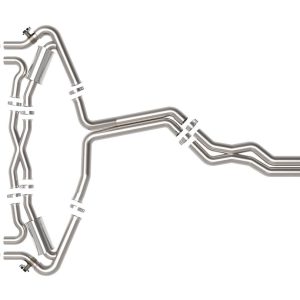aFe Power Exhaust System Kit, Mach Force Xp Cat Back System, Stainless Steel, With Mufflers, 3 to 2-1/2 Inch Pipe Diameter – 49-36448-B