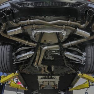 aFe Power Exhaust System Kit, Mach Force Xp Cat Back System, Stainless Steel, With Mufflers, 3 to 2-1/2 Inch Pipe Diameter – 49-36448-B