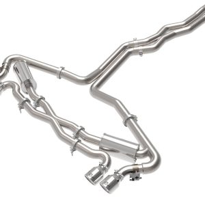 aFe Power Exhaust System Kit, Mach Force Xp Cat Back System, Stainless Steel, With Mufflers, 3 to 2-1/2 Inch Pipe Diameter – 49-36448-P