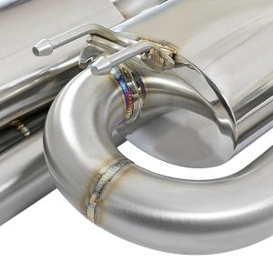 aFe Power Exhaust System Kit, Takeda Cat Back System, 304 Stainless Steel, With Mufflers, 3 Inch to 2-1/2 Inch Pipe Diameter – 49-36618-B