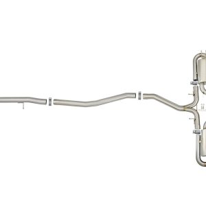 aFe Power Exhaust System Kit, Takeda Cat Back System, 304 Stainless Steel, With Mufflers, 3 Inch to 2-1/2 Inch Pipe Diameter – 49-36618-B