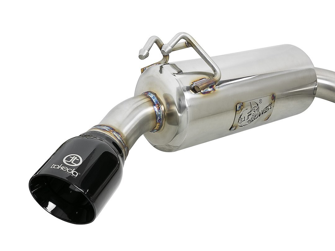 aFe Power Exhaust System Kit, Takeda Cat Back System, 304 Stainless Steel, With Mufflers, 3 Inch Pipe Diameter – 49-36701-B
