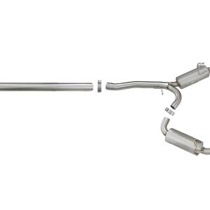 aFe Power Exhaust System Kit, Takeda Cat Back System, 304 Stainless Steel, With Mufflers, 3 Inch Pipe Diameter – 49-36701-B