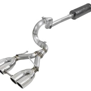 aFe Power Exhaust System Kit, Rebel Cat-Back System, 304 Stainless Steel, With Muffler, 2-1/2 Inch Pipe Diameter – 49-38071-P