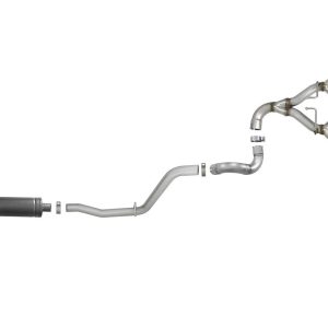 aFe Power Exhaust System Kit, Rebel Cat-Back System, 304 Stainless Steel, With Muffler, 2-1/2 Inch Pipe Diameter – 49-38071-P
