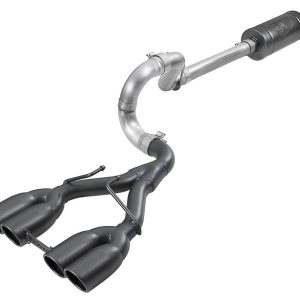 aFe Power Exhaust System Kit, Rebel Cat-Back System, 304 Stainless Steel, With Muffler, 2-1/2 Inch Pipe Diameter – 49-38073-B