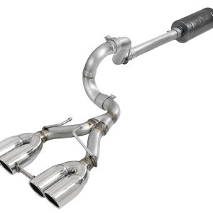 aFe Power Exhaust System Kit, Rebel Cat-Back System, 304 Stainless Steel, With Muffler, 2-1/2 Inch Pipe Diameter – 49-38073-P