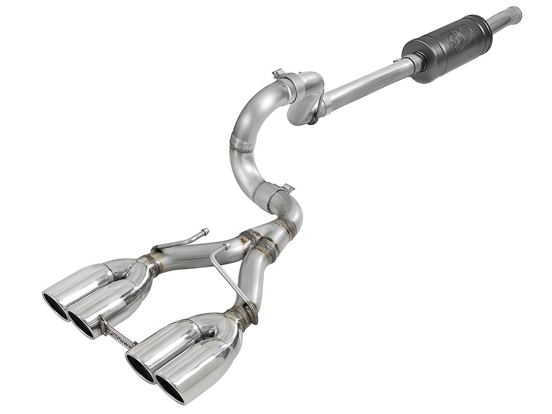 aFe Power Exhaust System Kit, Rebel Cat-Back System, 304 Stainless Steel, With Muffler, 2-1/2 Inch Pipe Diameter – 49-38073-P