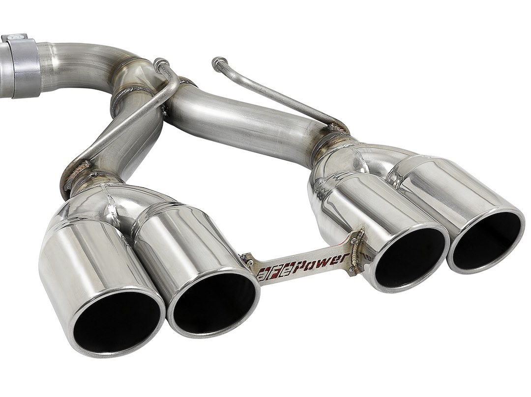 aFe Power Exhaust System Kit, Rebel Cat-Back System, 304 Stainless Steel, With Muffler, 2-1/2 Inch Pipe Diameter – 49-38073-P