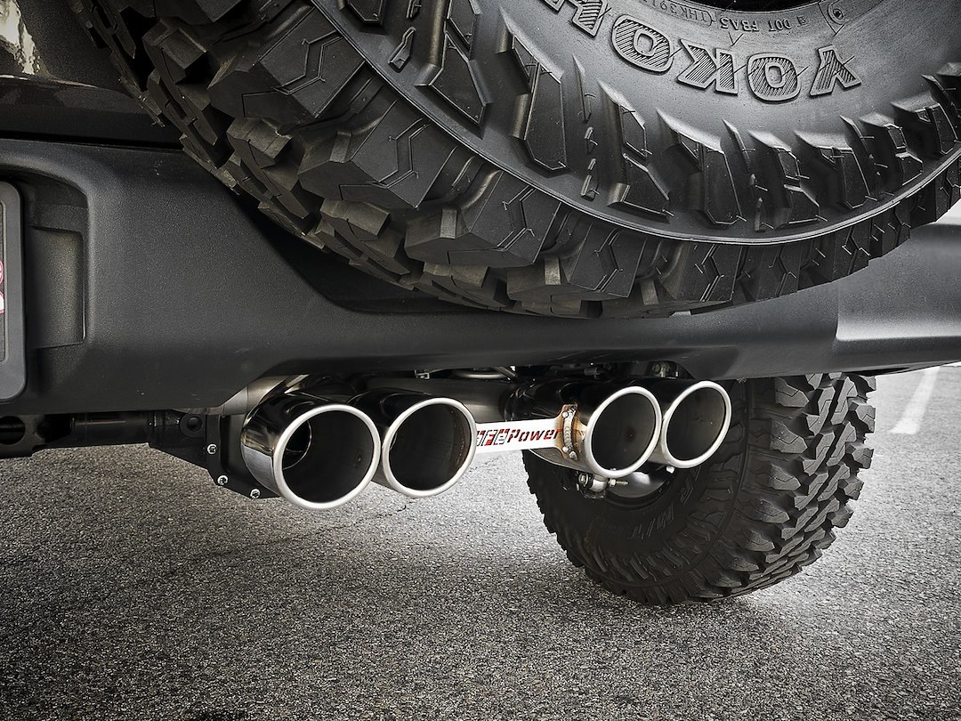 aFe Power Exhaust System Kit, Rebel Cat-Back System, 304 Stainless Steel, With Muffler, 2-1/2 Inch Pipe Diameter – 49-38073-P