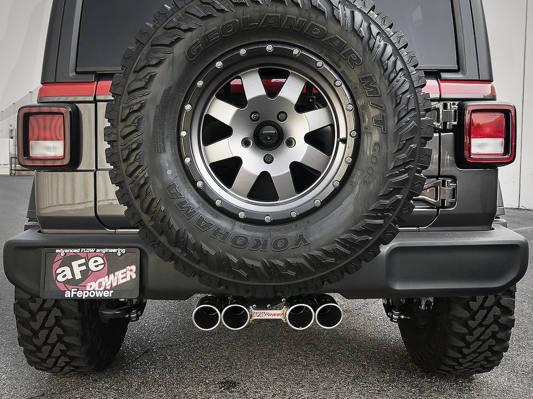 aFe Power Exhaust System Kit, Rebel Cat-Back System, 304 Stainless Steel, With Muffler, 2-1/2 Inch Pipe Diameter – 49-38073-P