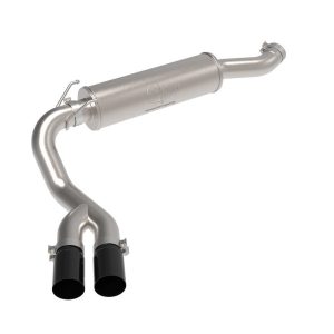 aFe Power Exhaust System Kit, Rebel Cat-Back System, Stainless Steel, With Muffler, 3-1/2 Inch Pipe Diameter – 49-42082-B