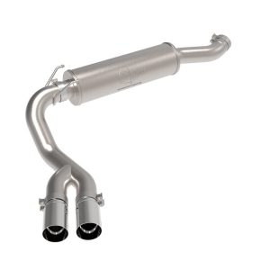 aFe Power Exhaust System Kit, Rebel Cat-Back System, Stainless Steel, With Muffler, 3-1/2 Inch Pipe Diameter – 49-42082-P