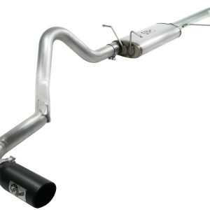 aFe Power Exhaust System Kit, Mach Force Xp Cat Back System, Stainless Steel, With Muffler, 3 Inch Pipe Diameter, Single Exit – 49-43043-B