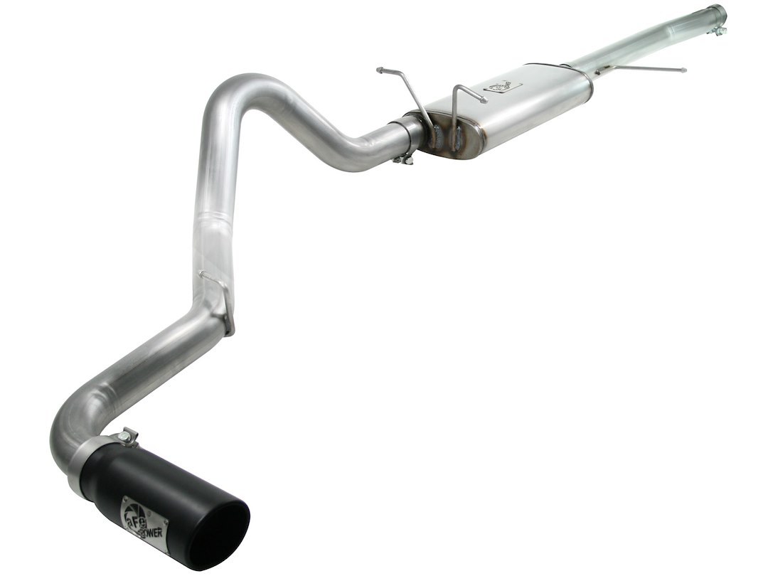 aFe Power Exhaust System Kit, Mach Force Xp Cat Back System, Stainless Steel, With Muffler, 3 Inch Pipe Diameter, Single Exit – 49-43043-B
