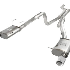aFe Power Exhaust System Kit, Mach Force Xp Cat Back System, 409 Stainless Steel, With Mufflers, 3 Inch Pipe Diameter – 49-43049-P