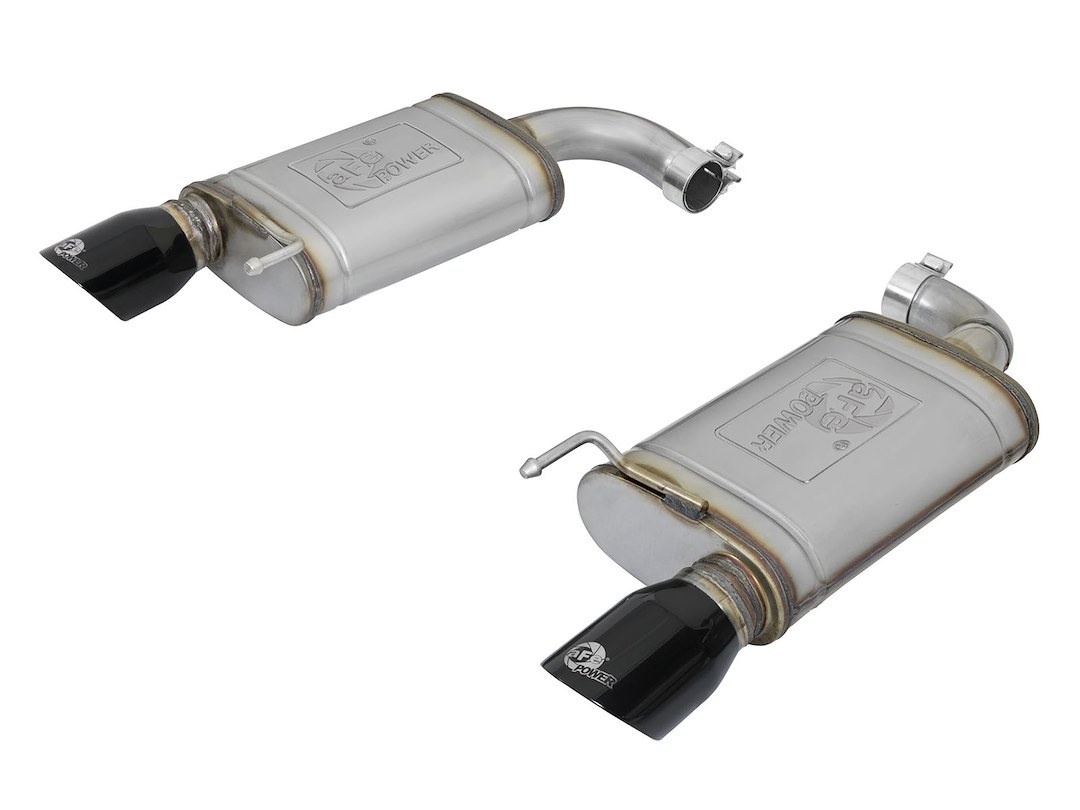 aFe Power Exhaust System Kit, Mach Force Xp Axle Back System, Stainless Steel, With Mufflers, 2-1/2 Inch Pipe Diameter, Dual Exit – 49-43085-B
