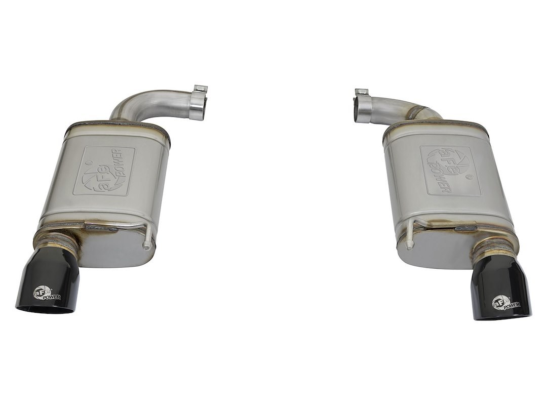 aFe Power Exhaust System Kit, Mach Force Xp Axle Back System, Stainless Steel, With Mufflers, 2-1/2 Inch Pipe Diameter, Dual Exit – 49-43085-B