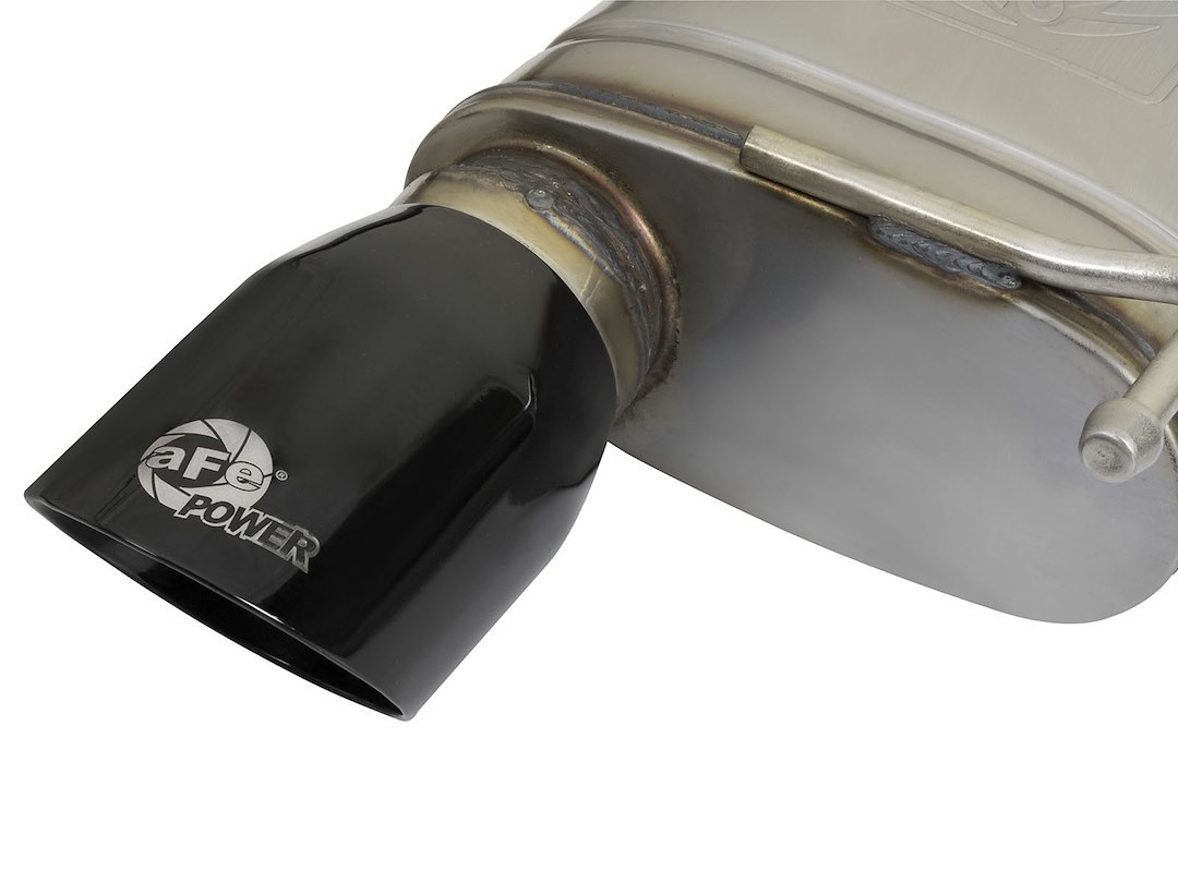 aFe Power Exhaust System Kit, Mach Force Xp Axle Back System, Stainless Steel, With Mufflers, 2-1/2 Inch Pipe Diameter, Dual Exit – 49-43085-B