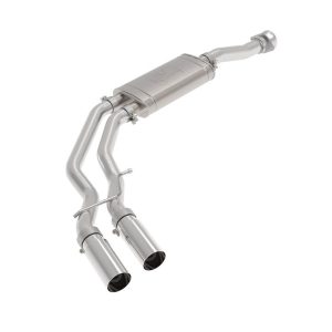 aFe Power Exhaust System Kit, Rebel Cat-Back System, Stainless Steel, With Muffler, 3 Inch to 2-1/2 Inch Pipe Diameter – 49-43128-P